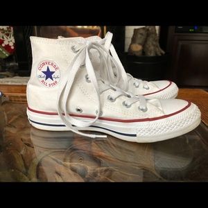 Converse white high tops